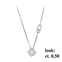 Collana Chimento Donna Bouquet in Oro bianco Diamante 0.16 Ct 1GHA050BB5450 - 1GHA050BB5450